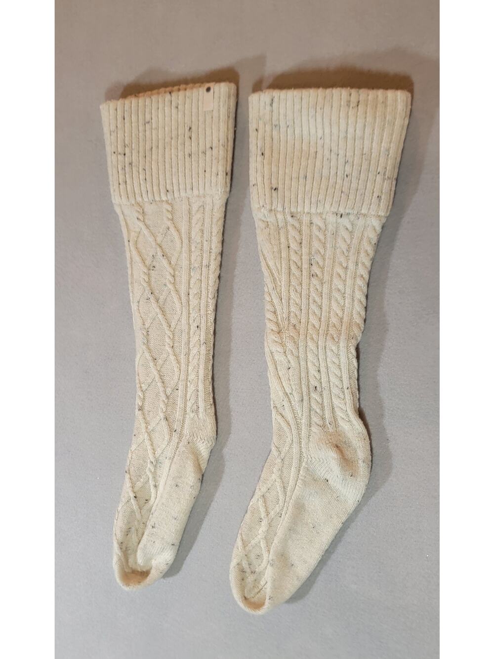 UGG Shaye Tall Boot Socks Anthropologie Exclusive Cable Knit Gray